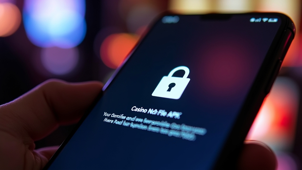 Android APK security prompt with casino app permissions